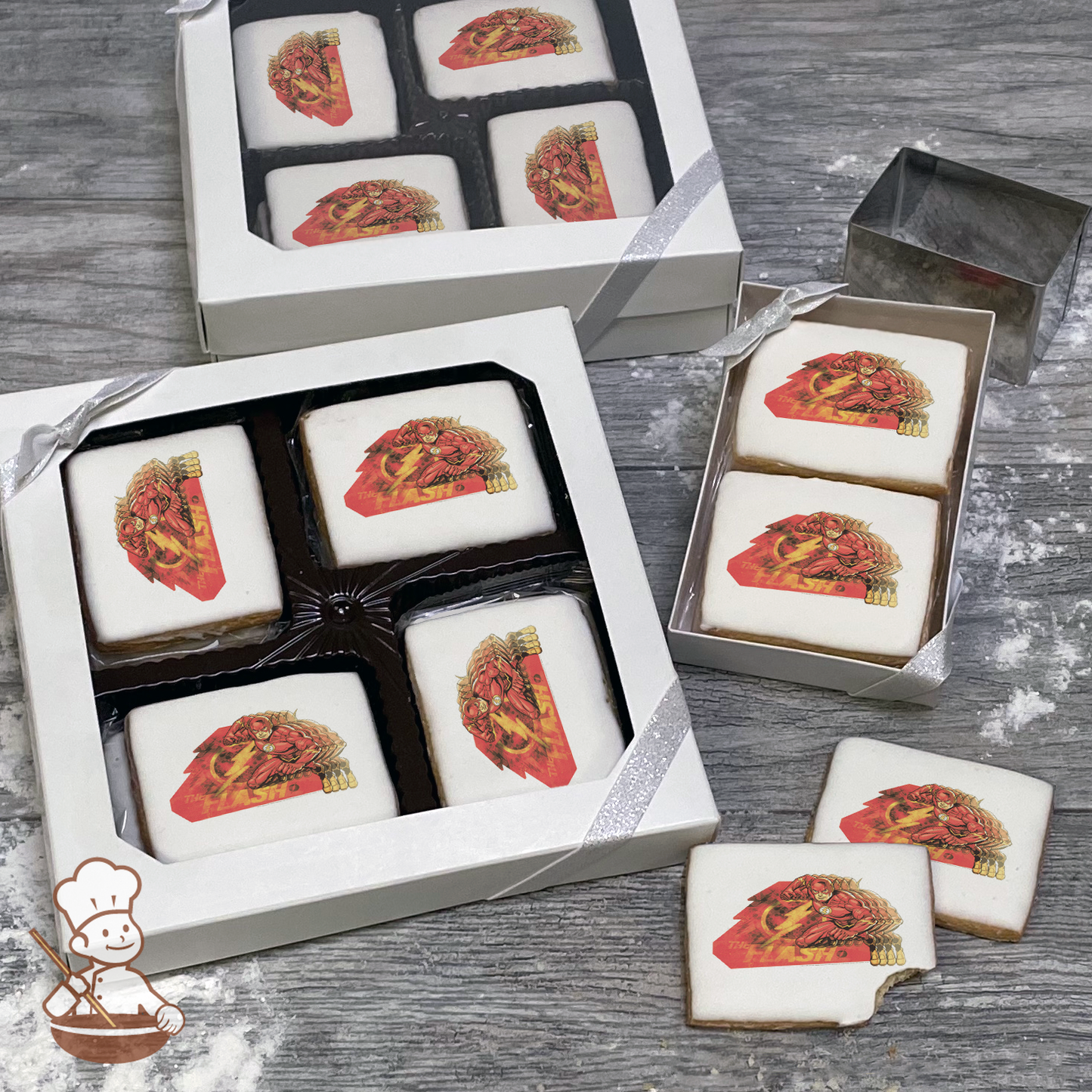 Justice League In A Flash Cookie Gift Box (Rectangle)