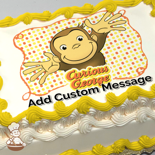 Curious George Lets Celebrate Photo Cake