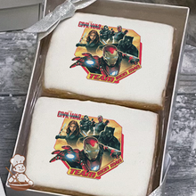 Load image into Gallery viewer, Marvels Captain America Civil War Team Iron Man Cookie Gift Box (Rectangle)