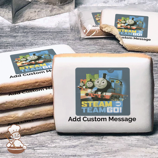 Thomas and Friends Steam Team Go Custom Message Cookies (Rectangle)