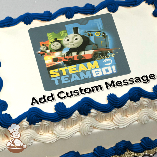 Thomas and Friends Steam Team Go Photo Cake