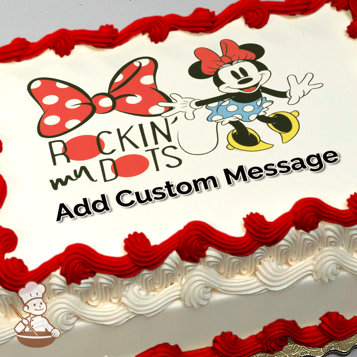 Mickey Mouse and Friends Minnie Rockin my Dots Photo Cake