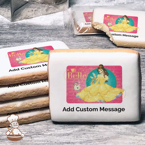 Disney Princess Belle Loyal Friends Custom Message Cookies (Rectangle)