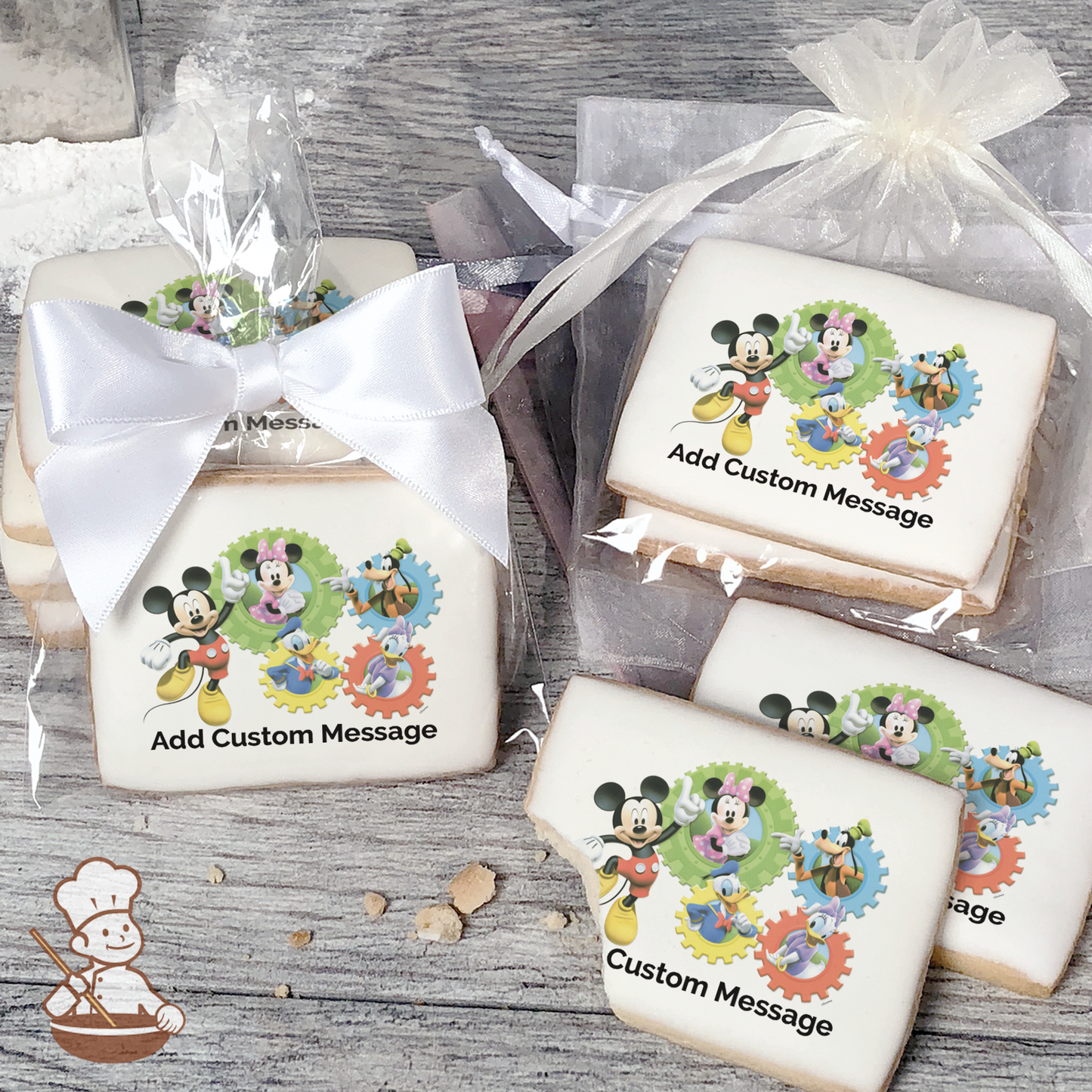 Mickey Mouse Clubhouse Cheers Custom Message Cookies (Rectangle)