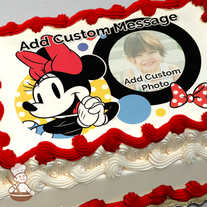 Mickey Mouse and Friends Minnie Glam Dots Custom Photo Cake