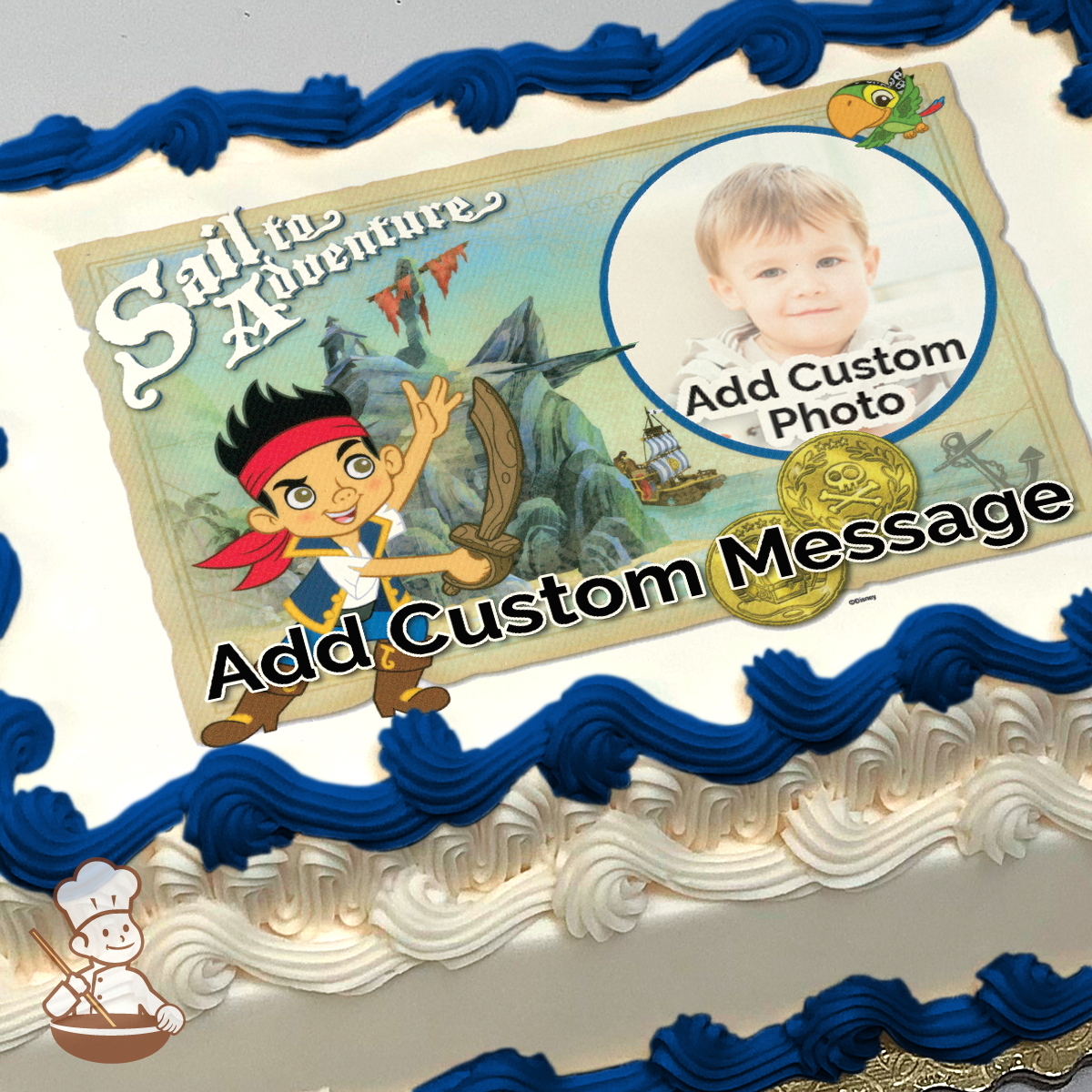 Jake and the Never Land Pirates Sail To Adventure Custom Photo Cake