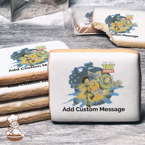 Toy Story Toys in Action Custom Message Cookies (Rectangle)