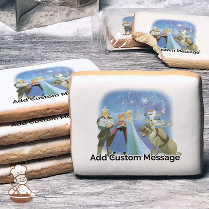 Frozen Northern Lights Custom Message Cookies (Rectangle)