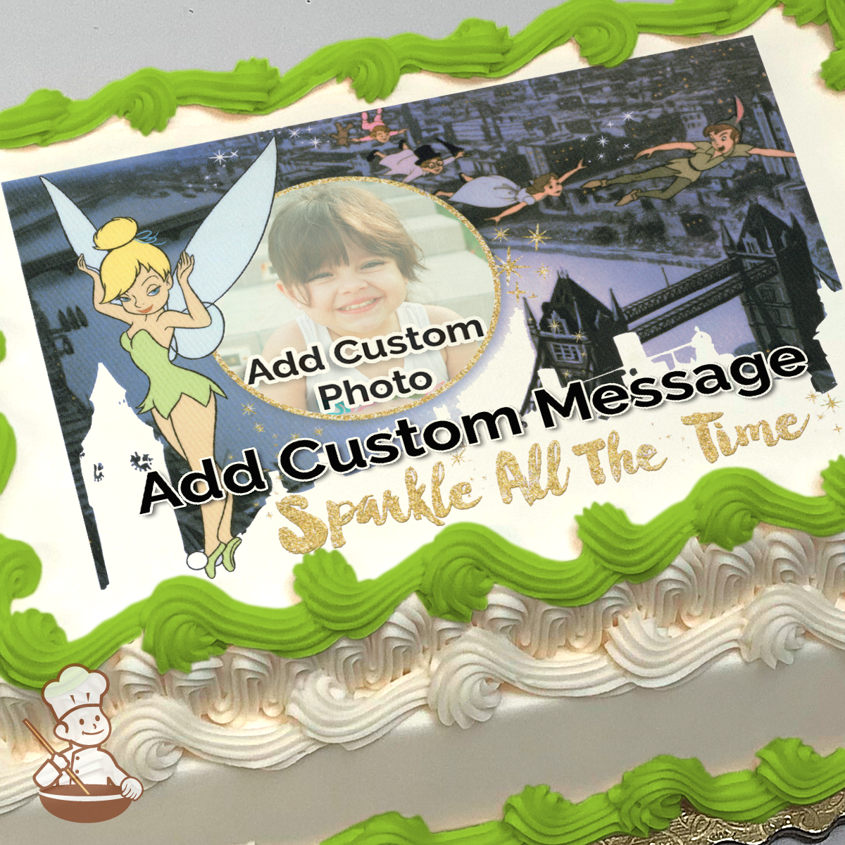 Tinker Bell Sparkle All the Time Custom Photo Cake