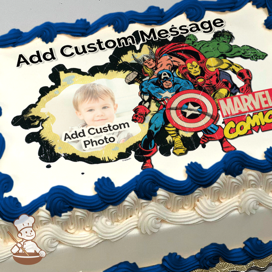 MARVEL Comics Original Four Custom Photo Cake