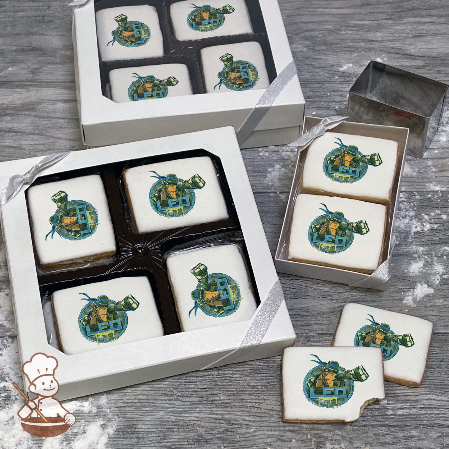 Ninja Turtles Leonardo Cookie Gift Box (Rectangle)