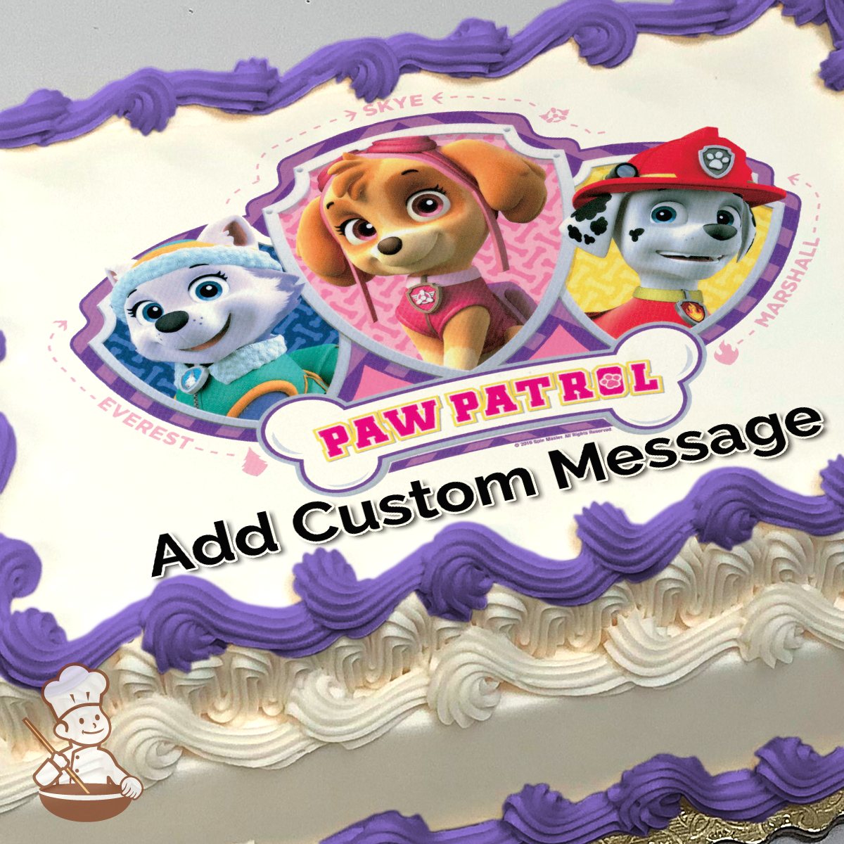 PAW Patrol Skye Everest and Marshall Photo Cake