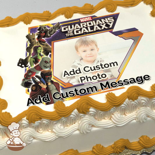 Marvels Guardians of the Galaxy Legendary Outlaw Custom Photo Cake