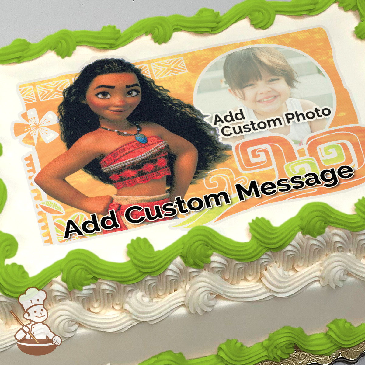 Moana The Wayfinder Custom Photo Cake