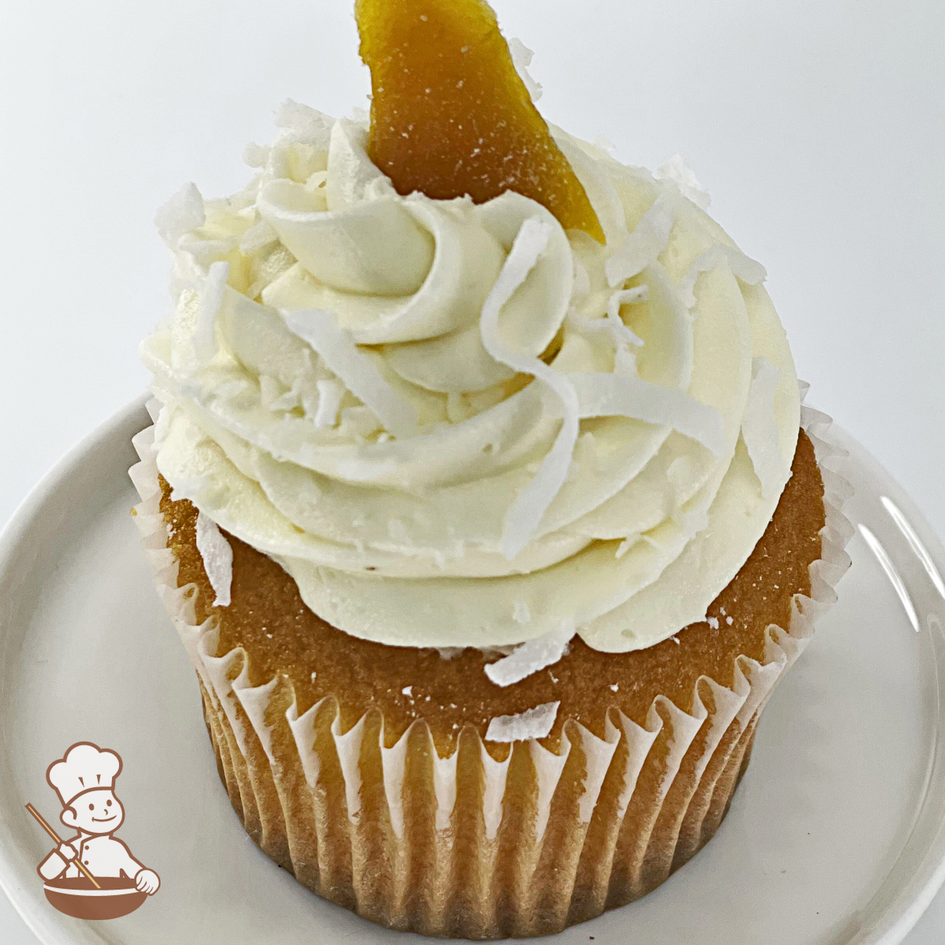 Mango Coconut Buttercream Cupcakes