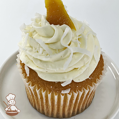 Mango Coconut Buttercream Cupcakes