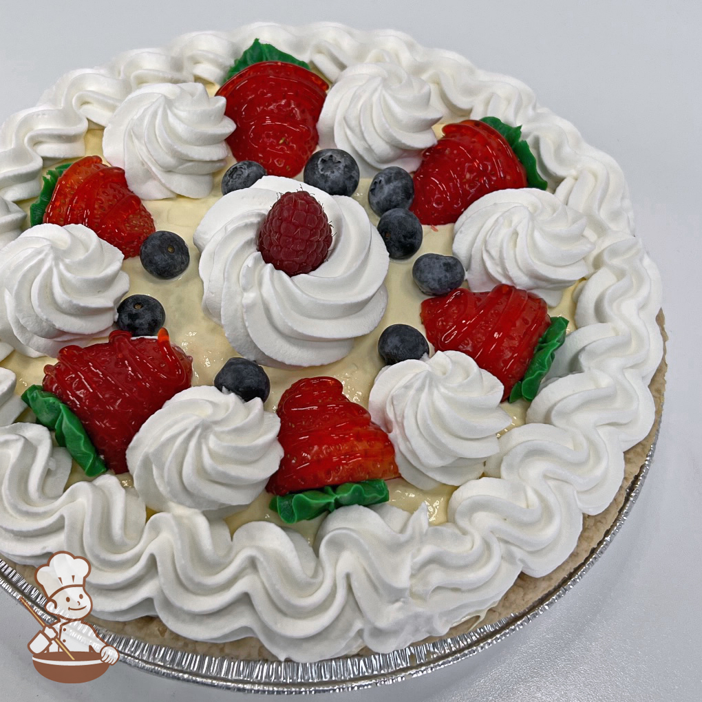 Mixed Berries and Cream Pie.