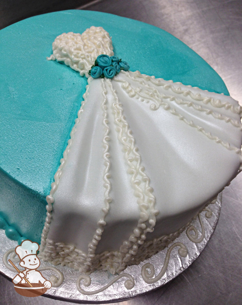 Bridal Shower Fondant Gown Cake – Watsonville & Monterey