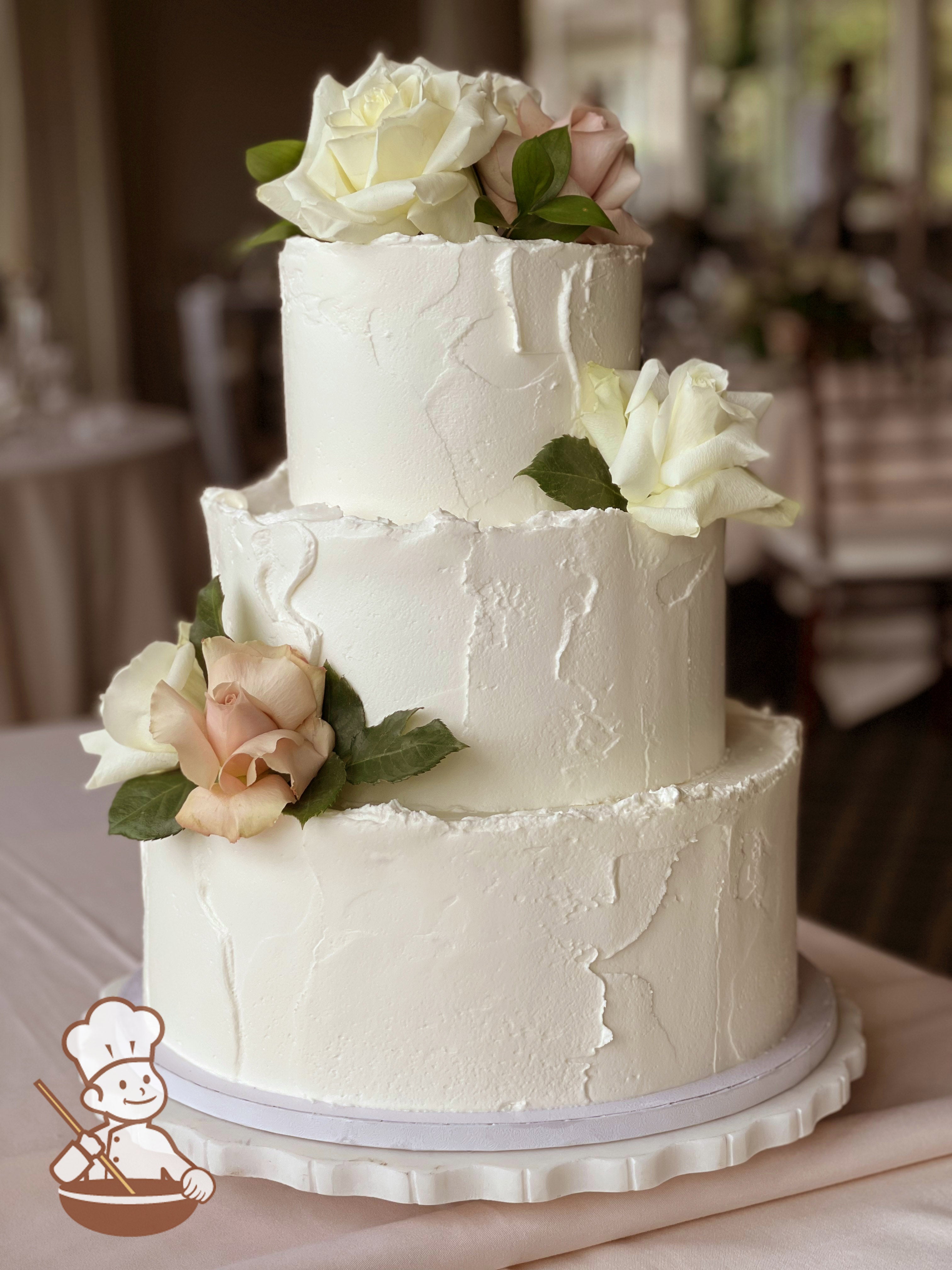 Light Texture with Unfinished Tops Round Cake | Freedom Bakery