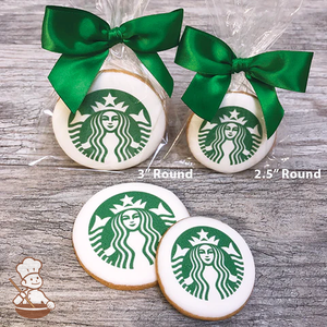 Round Custom Logo Cookies