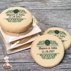 Round Custom Unfrosted Logo Cookies