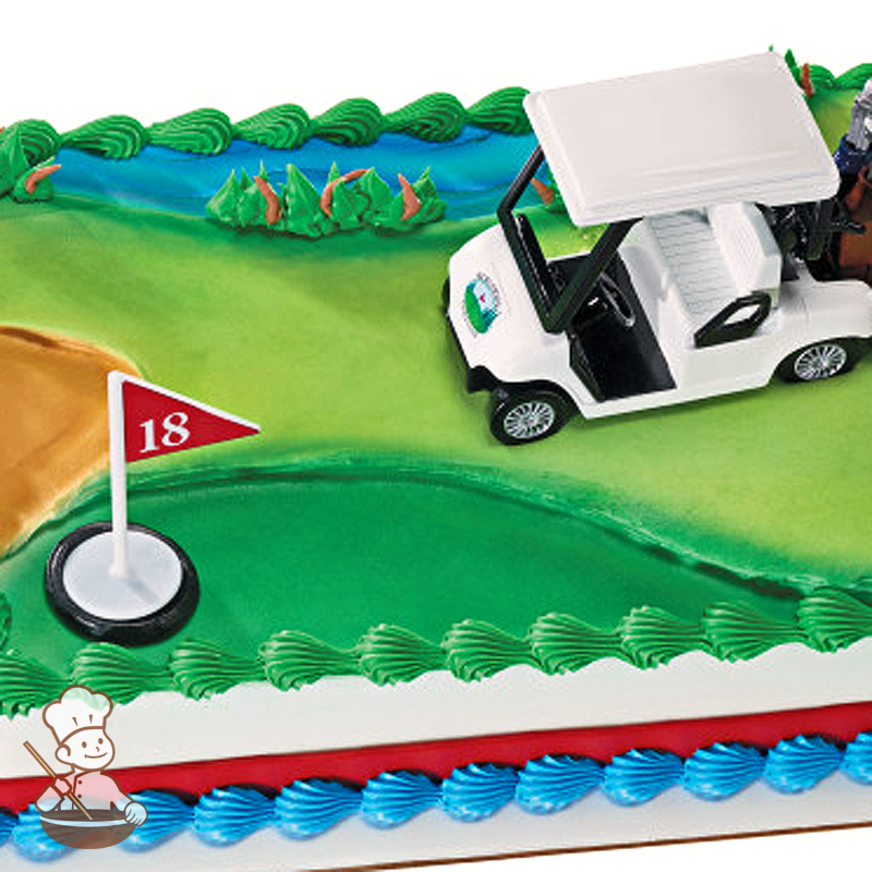 Heading for the Green Golf Cart Cake